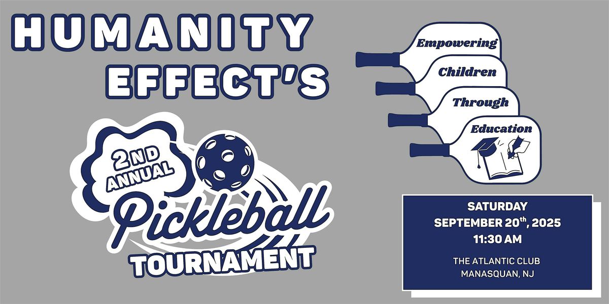 Humanity Effect's Second Annual Pickleball Fundraiser, 20 September | Event in Manasquan | AllEvents