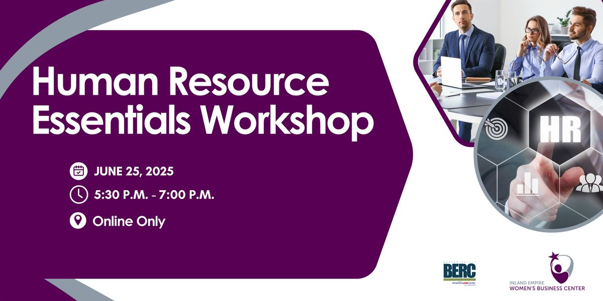 Human Resource Essentials Workshop, 25 June | Event in Moreno Valley | AllEvents