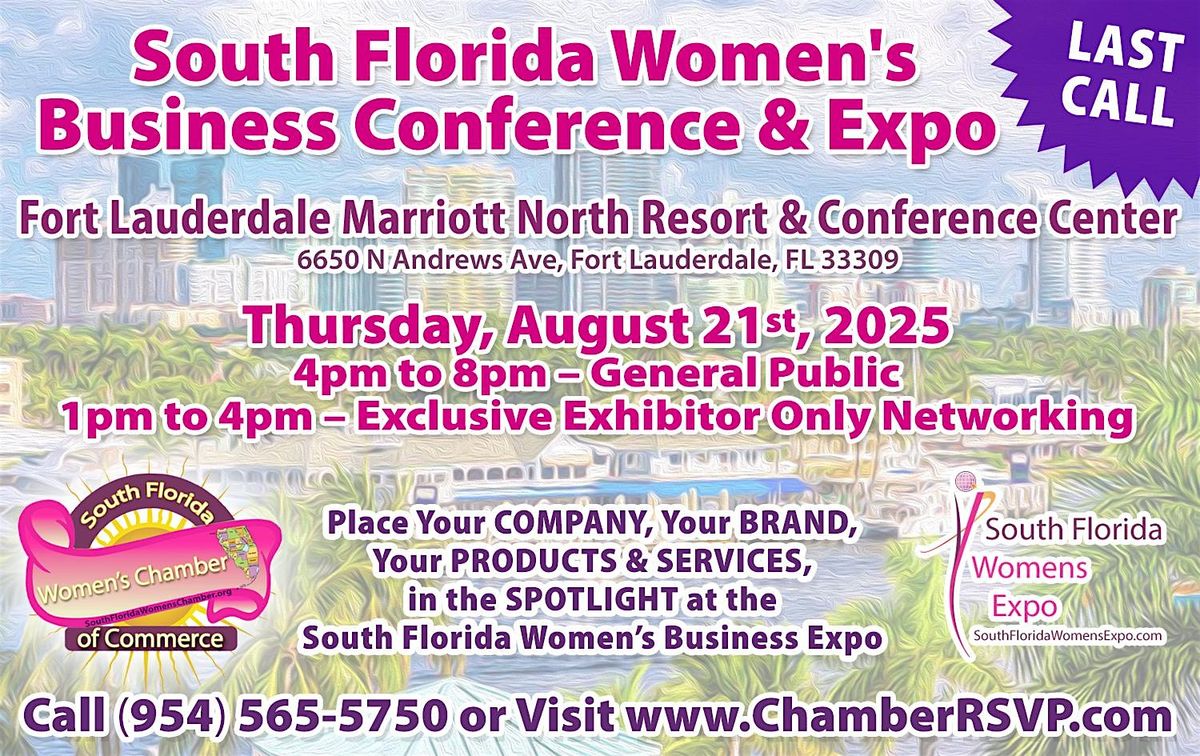 Women's Business Conference & Expo - Calling All Women Business Leaders!!!, 21 August | Event in Fort Lauderdale