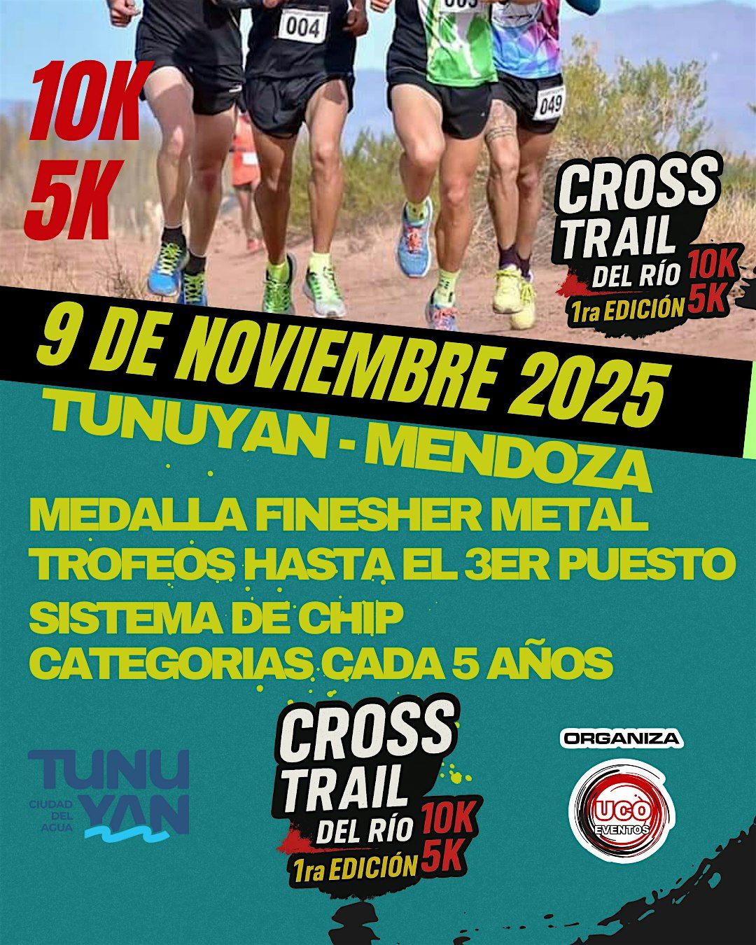CROSS TRAIL  DEL RIO TUNUYAN 2025 10K 5K 1ERA EDICION, 9 November | Event in Tunuyán | AllEvents