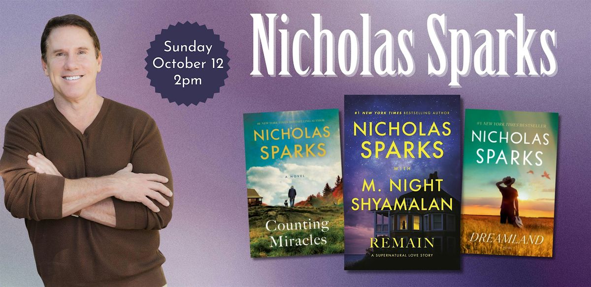 Nicholas Sparks, 12 October | Event in Plainville | AllEvents