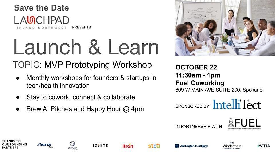 Launch & Learn Founder Workshop, 22 October | Event in Spokane | AllEvents
