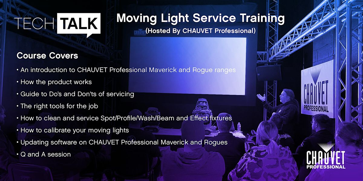 CHAUVET Professional Moving Light Service Training 23rd Oct 2025 St Austell, 23 October | Event in St Austell