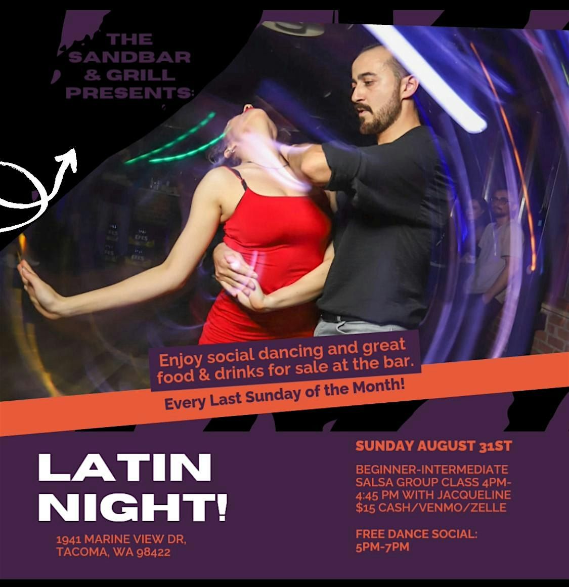 Latin Night at The Sandbar & Grill, 31 August | Event in Tacoma | AllEvents