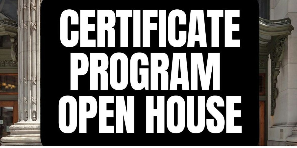 Certificate Program Open House, 4 December | Event in New York | AllEvents