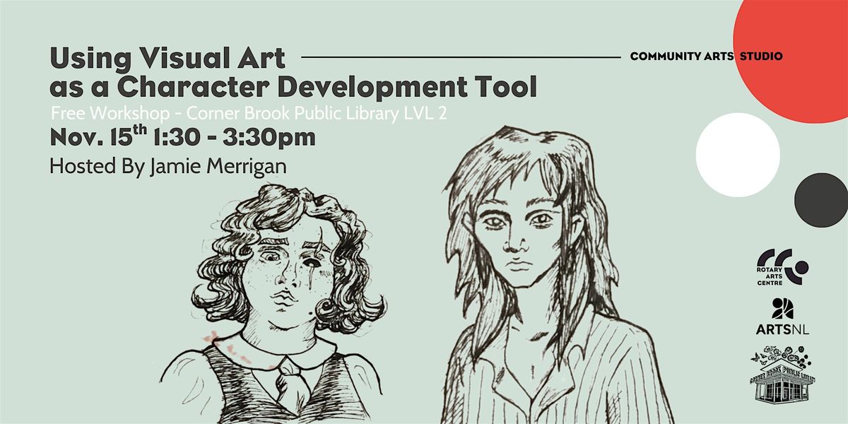 Using Visual Art  as a Character Development Tool with Jamie Merrigan, 15 November | Event in Corner Brook
