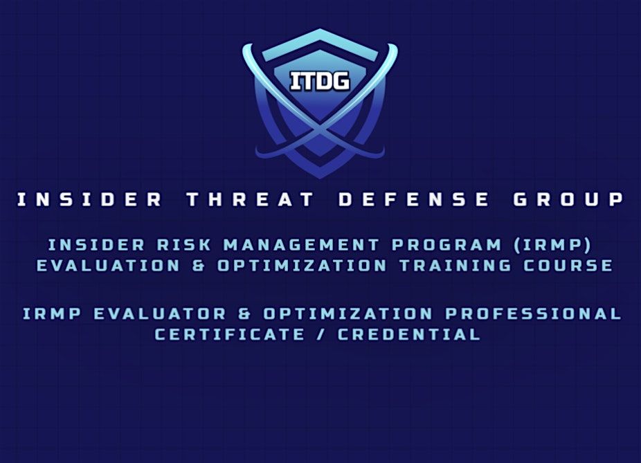 INSIDER RISK MANAGEMENT PROGRAM EVALUATION & OPTIMIZATION  TRAINING COURSE, 27 October | Event in El Paso