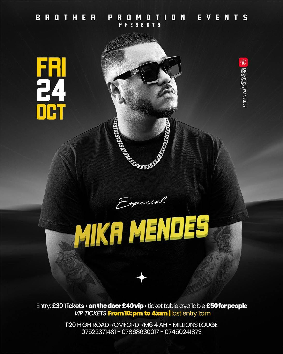 Mika Mendes Live in London 24th October, 24 October | Event in Romford | AllEvents