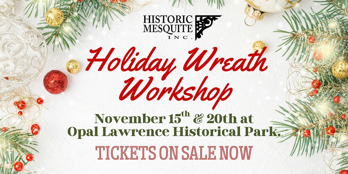 Holiday Wreath Workshop, 15 November | Event in Mesquite | AllEvents