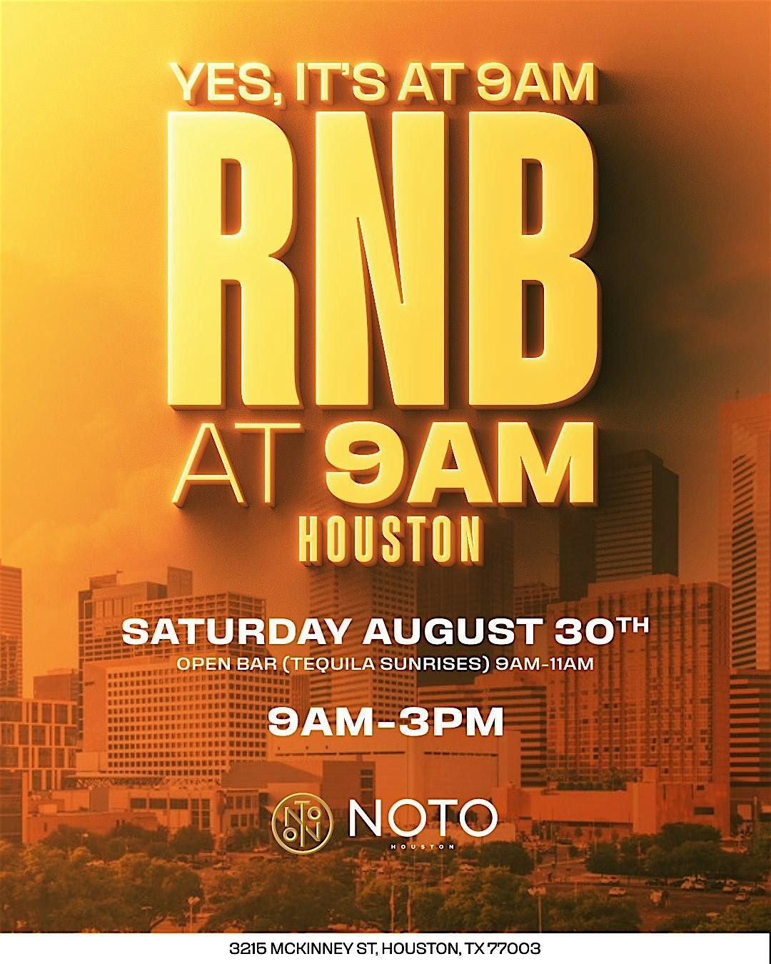 RnB at 9am, 30 August | Event in Houston | AllEvents