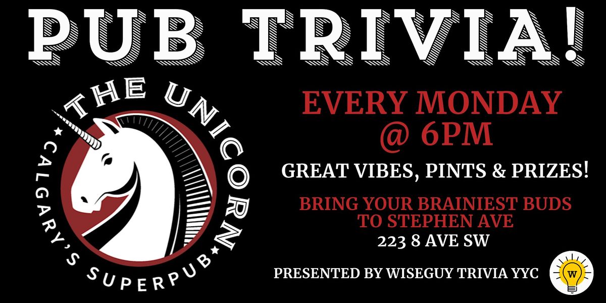 Monday Night Trivia at The Unicorn! - Calgary | Event in Calgary | AllEvents