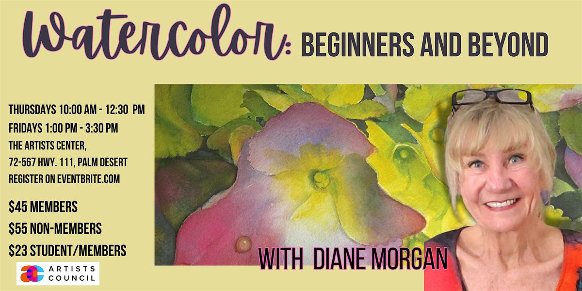 Watercolor: Beginners and Beyond with Diane Morgan, 11 September | Event in Palm Desert | AllEvents