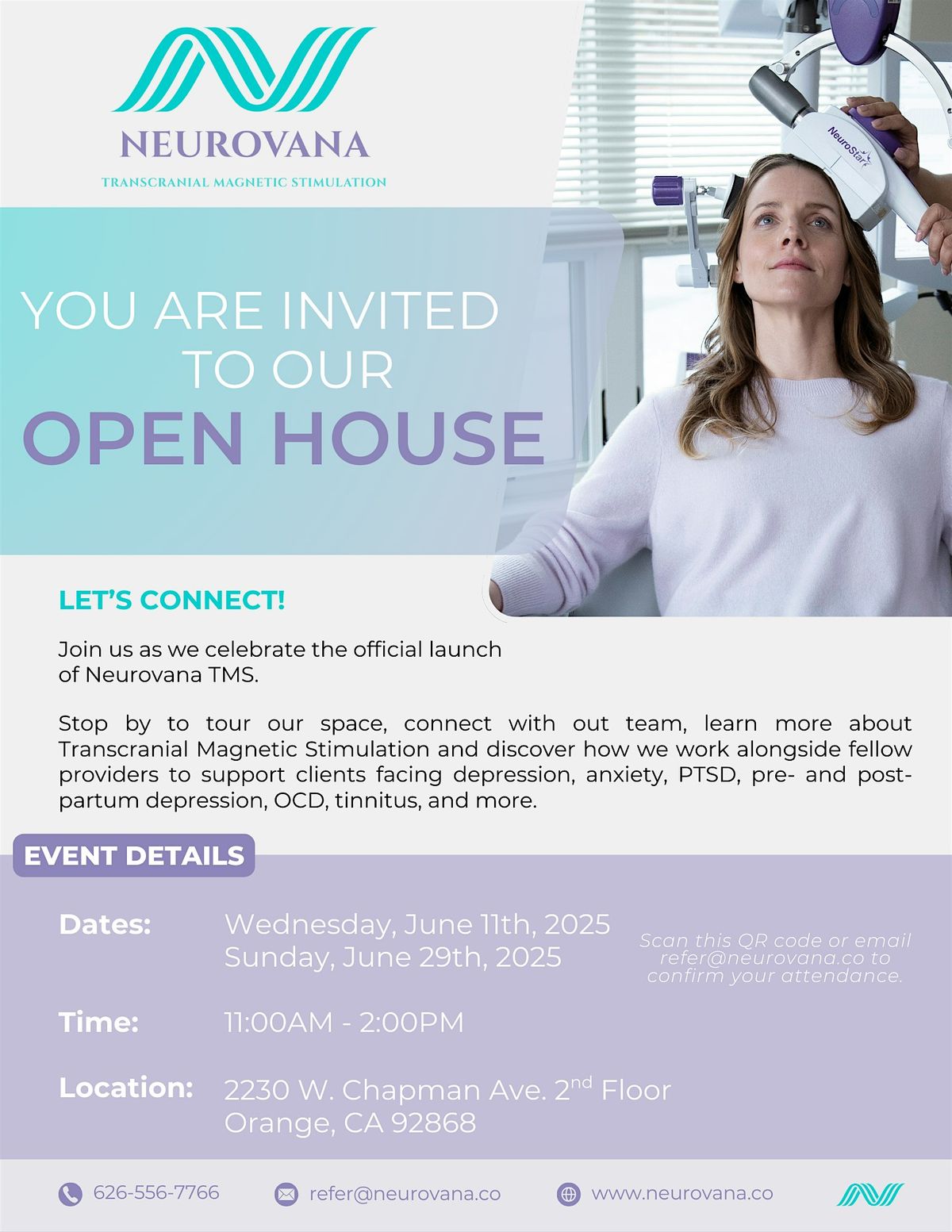 Neurovana TMS Open House, 29 June | Event in Orange | AllEvents