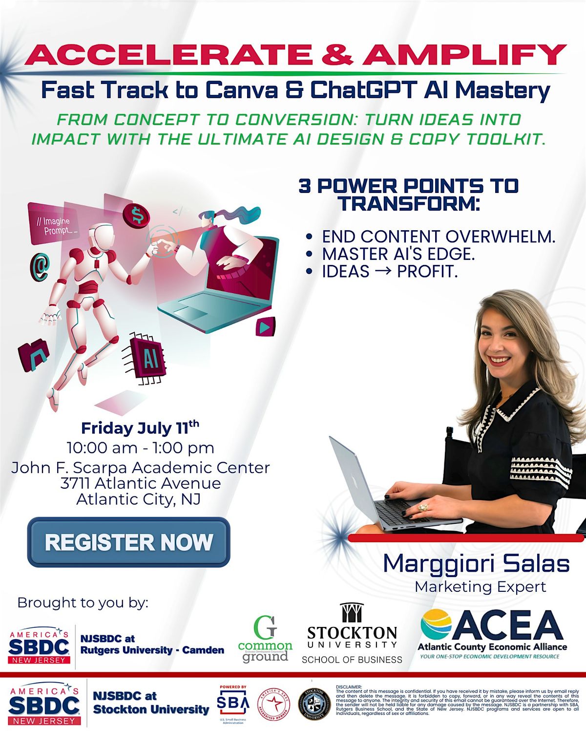 ACCELERATE & AMPLIFY: Fast Track to Canva & ChatGPT AI Mastery!, 11 July | Event in Atlantic City