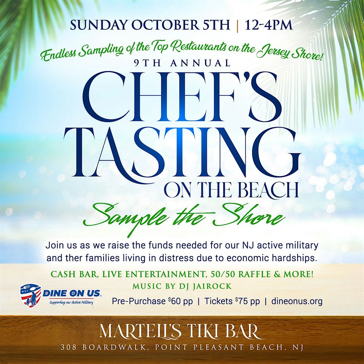Chef Tasting At The Beach, 5 October | Event in Point Pleasant Beach | AllEvents
