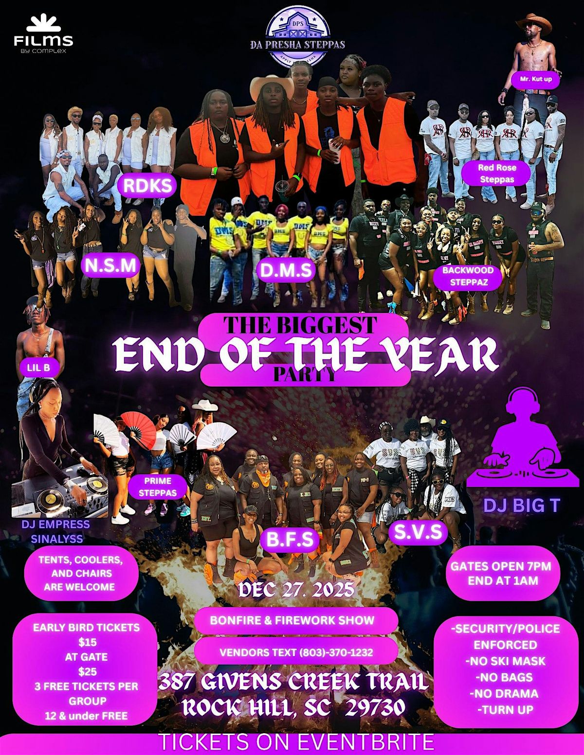 DA PRESHA STEPPAS BIGGEST END OF THE YEAR FIELD PARTY & BONFIRE 7pm-1am ...