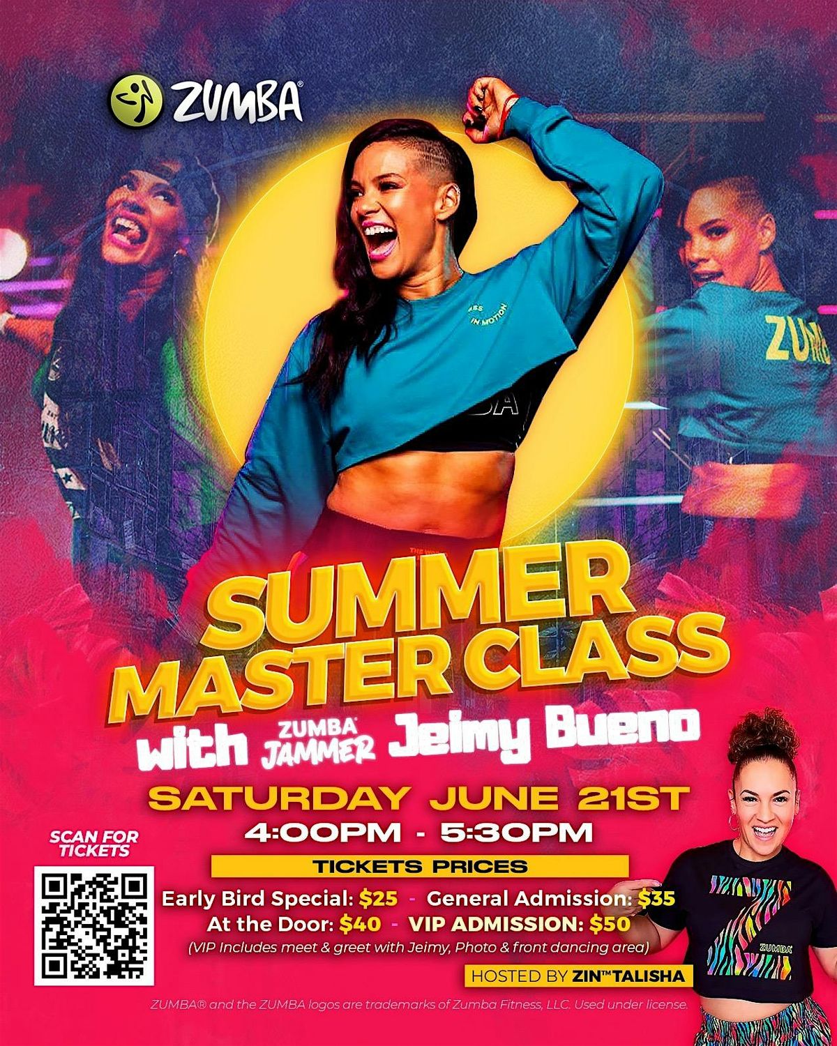 Zumba Master Class with Zumba® Jammer Jeimy Bueno, 21 June | Event in Lakeland | AllEvents