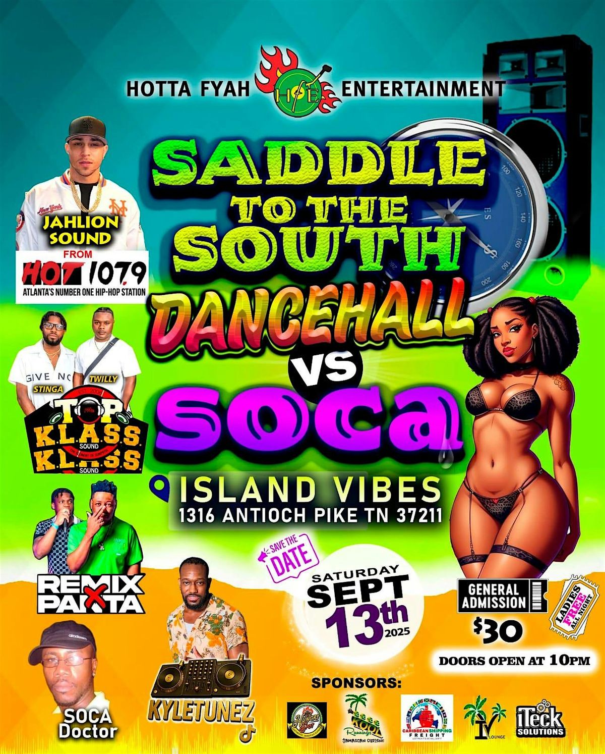 Saddle To The South: Dancehall vs Soca, 13 September | Event in Nashville | AllEvents