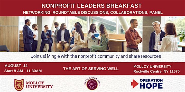 Nonprofit Leaders Networking Breakfast, 14 August | Event in Rockville Centre | AllEvents