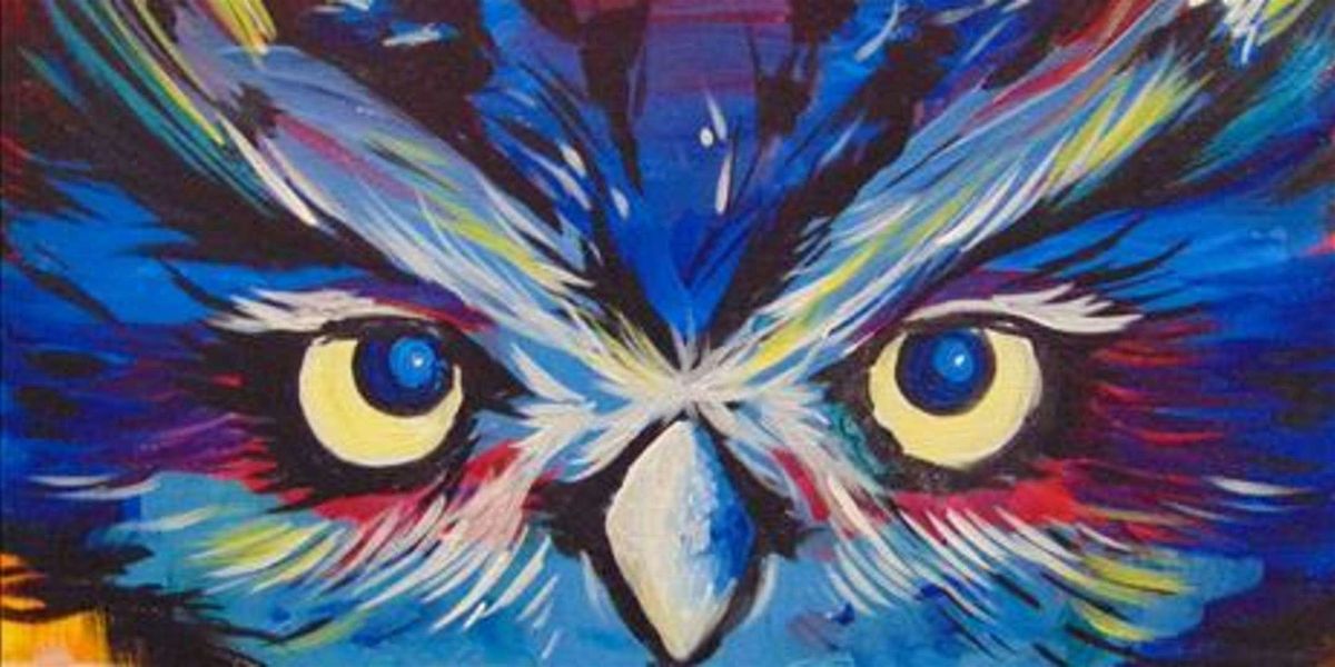 Charming Owl in Blue - Paint and Sip by Classpop!™, 27 July | Event in Baytown | AllEvents
