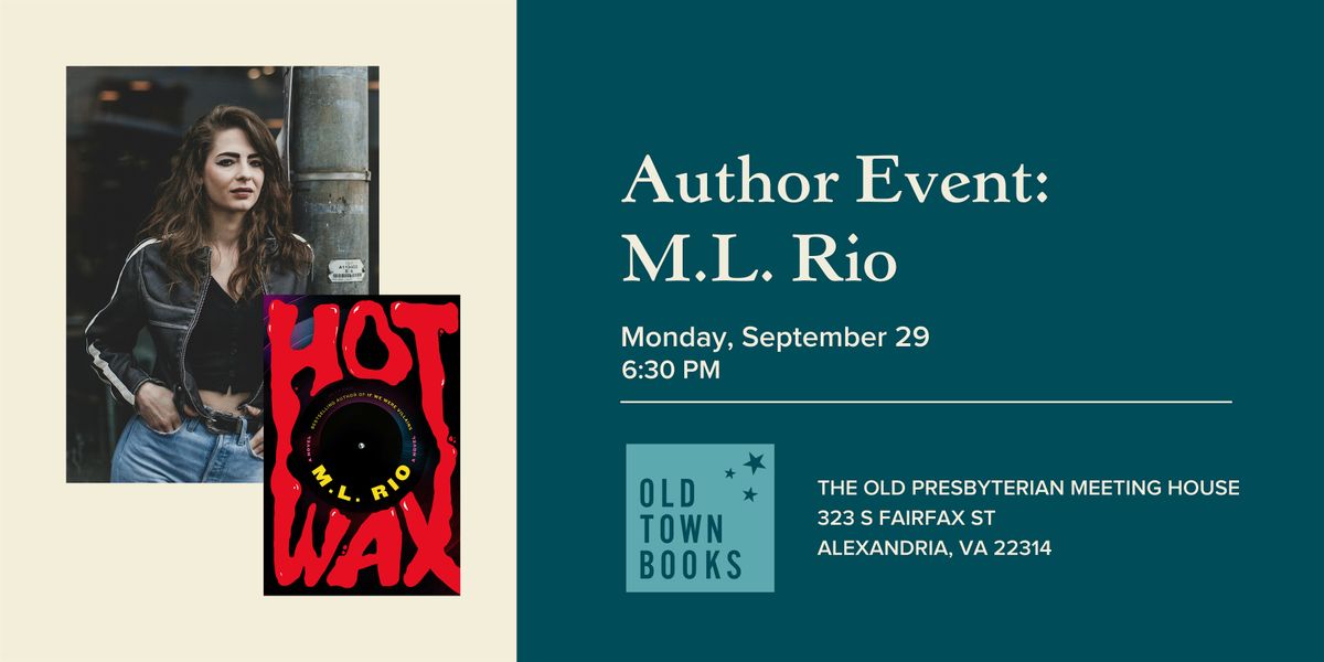 Author Event: M.L. Rio, 29 September | Event in Alexandria | AllEvents