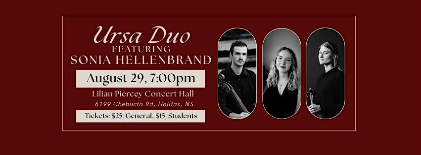 Ursa Duo with Sonia Hellenbrand, 29 August | Event in Halifax | AllEvents