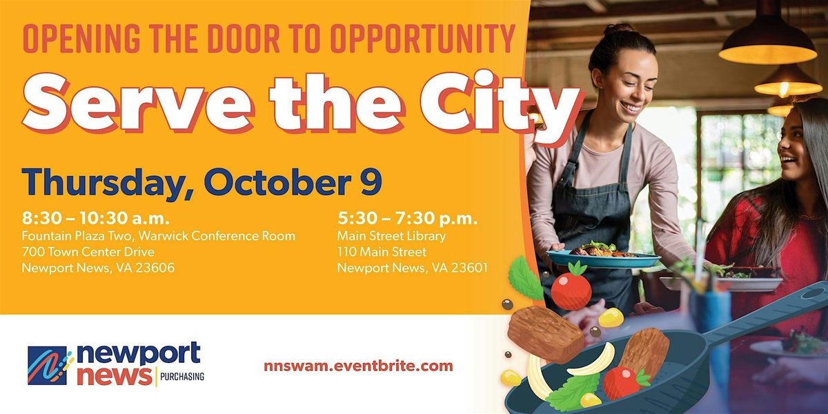 Serve The City: Food Service Provider Forum, 9 October | Event in Newport News | AllEvents