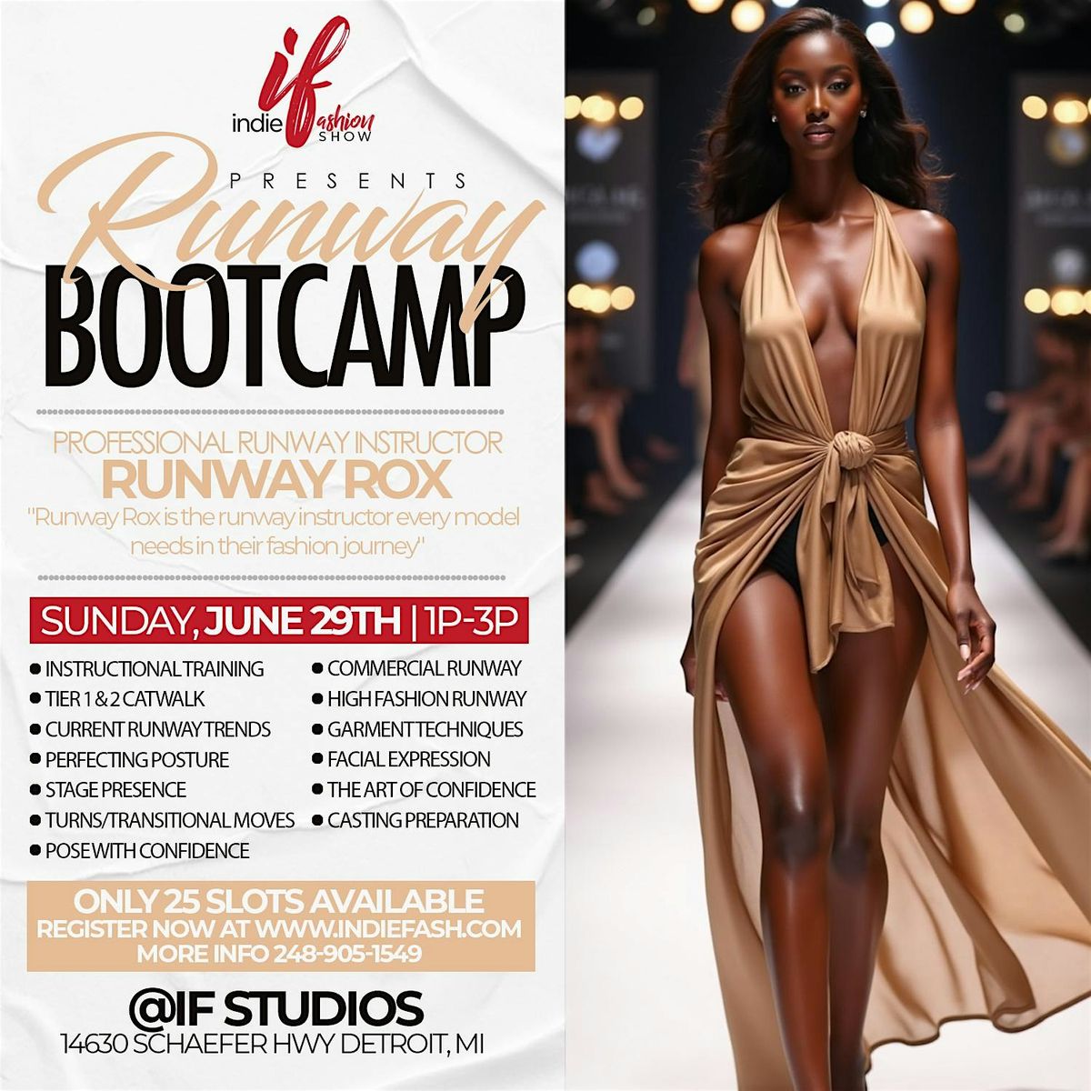 "Runway Rox" | RUNWAY TRAINING BOOTCAMP presented by Indie Fashion | Event in Detroit | AllEvents
