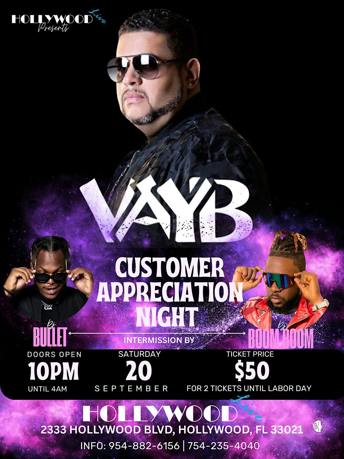 Appreciation Night Vayb Bullet Boomboom, 20 September | Event in Hollywood | AllEvents