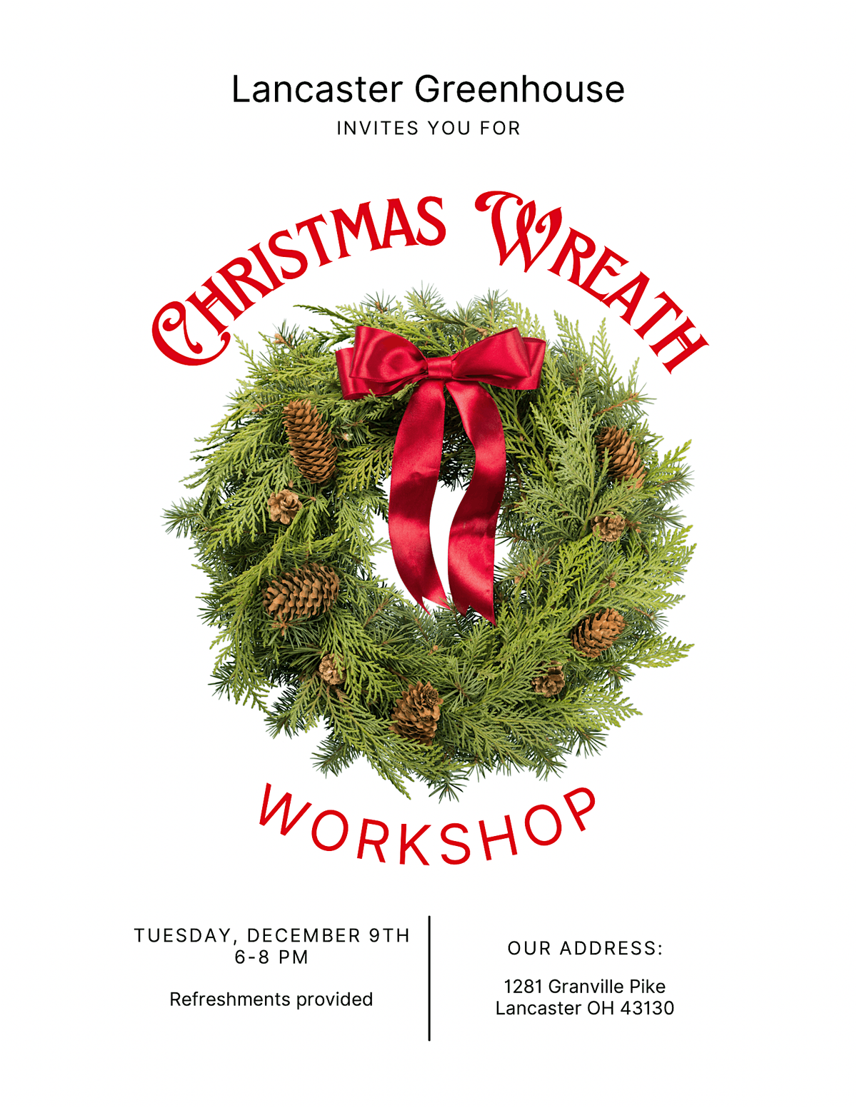 Christmas Wreath Workshop, 9 December | Event in Lancaster | AllEvents