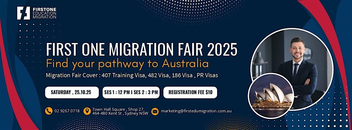 First One - Migration Fair 2025, 25 October | Event in Sydney | AllEvents