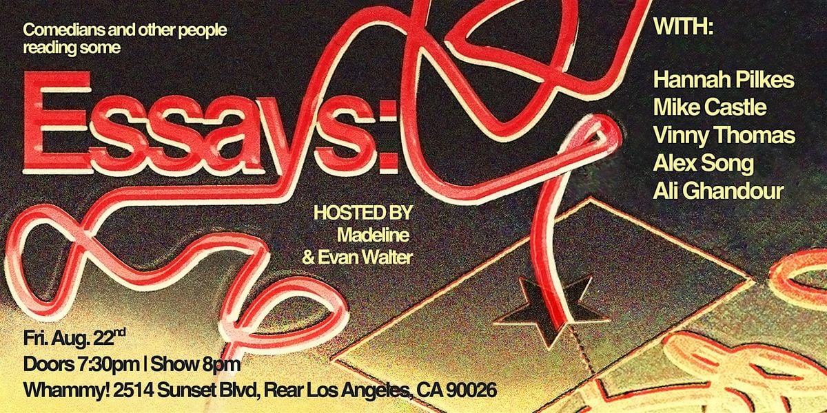 Comedians (And Other People) Read Essays, 22 August | Event in Los Angeles | AllEvents