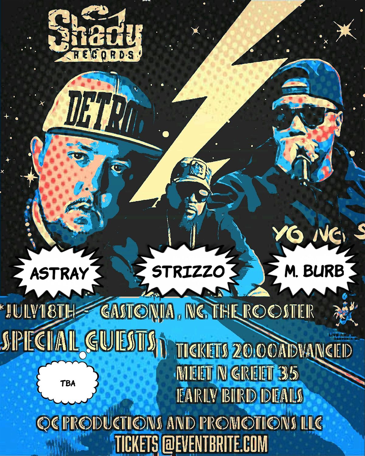 ASTRAY ( SHADY RECORDS ) , M. BURB, STRIZZO  TOUR Gastonia NC , The Rooster, 18 July | Event in Gastonia | AllEvents