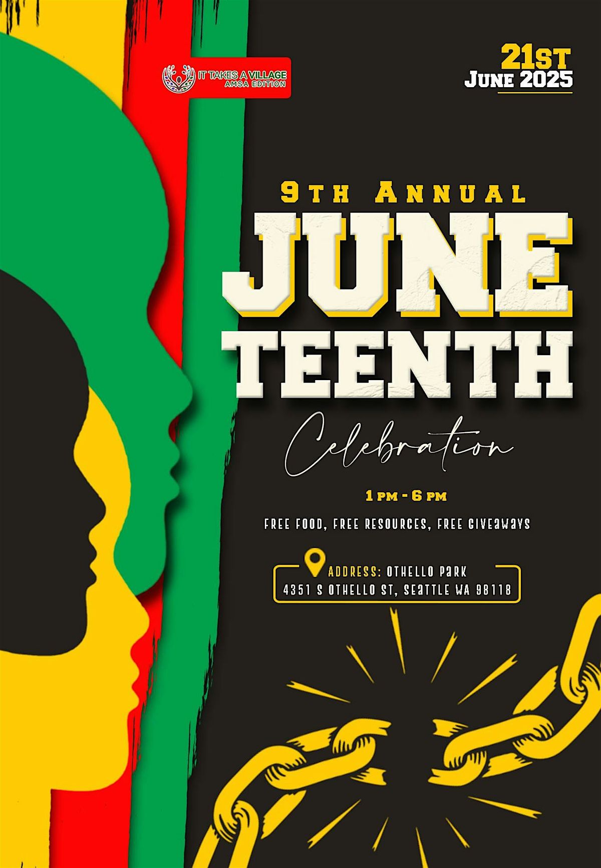 9th Annual Juneteenth Celebration, 21 June | Event in Seattle | AllEvents