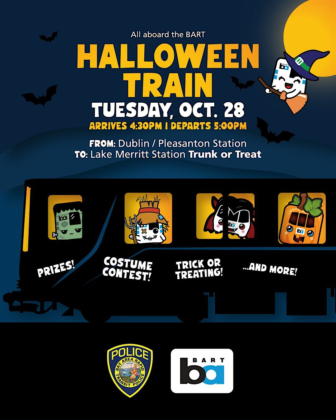 BART Halloween Train to Trunk or Treat, 28 October | Event in Pleasanton | AllEvents