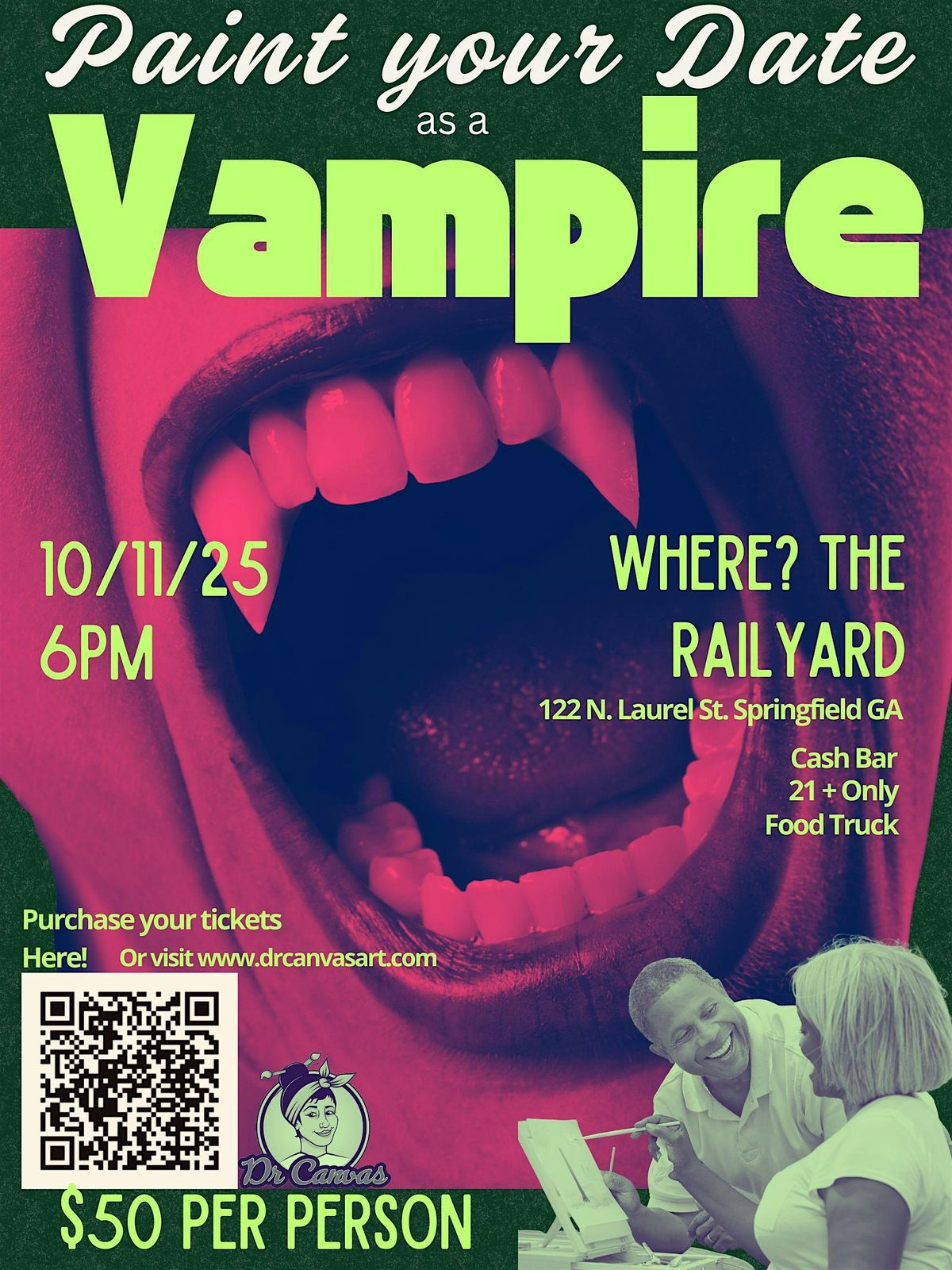 Paint your date, as a VAMPIRE!, 11 October | Event in Springfield | AllEvents