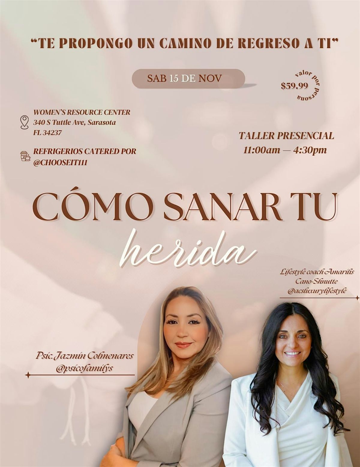 Como Sanar tu Herida " Te Propongo un Camino de Regreso a Ti ", 15 November | Event in Sarasota