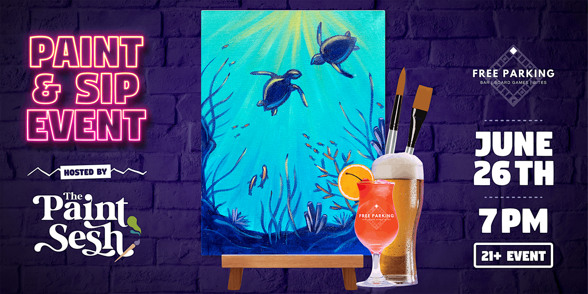 Paint & Sip Painting Event in Cincinnati, OH – “Under the Sea Turtles”, 26 June | Event in Cincinnati