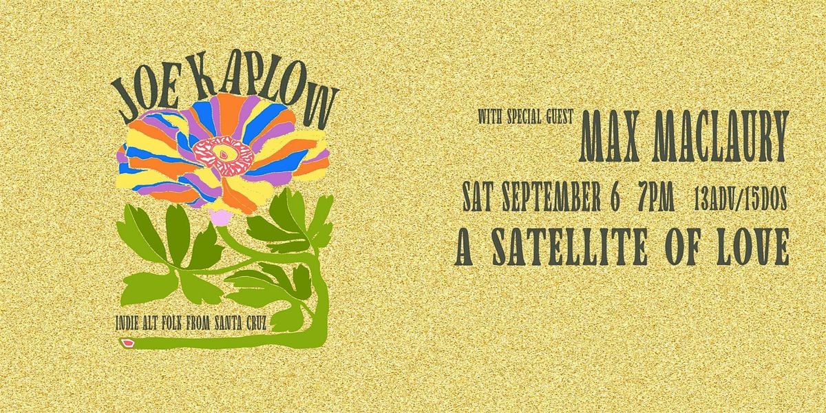 Joe Kaplow with Max MacLaury, 6 September | Event in San Luis Obispo | AllEvents