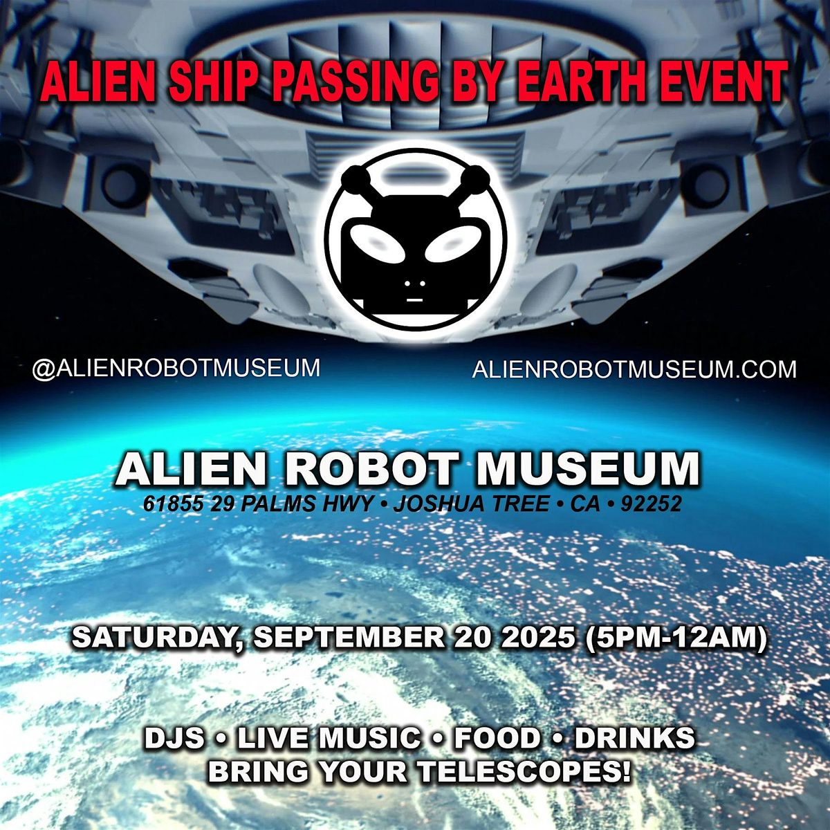 Alien Space Ship Passing by Earth Event, 20 September | Event in Joshua Tree | AllEvents