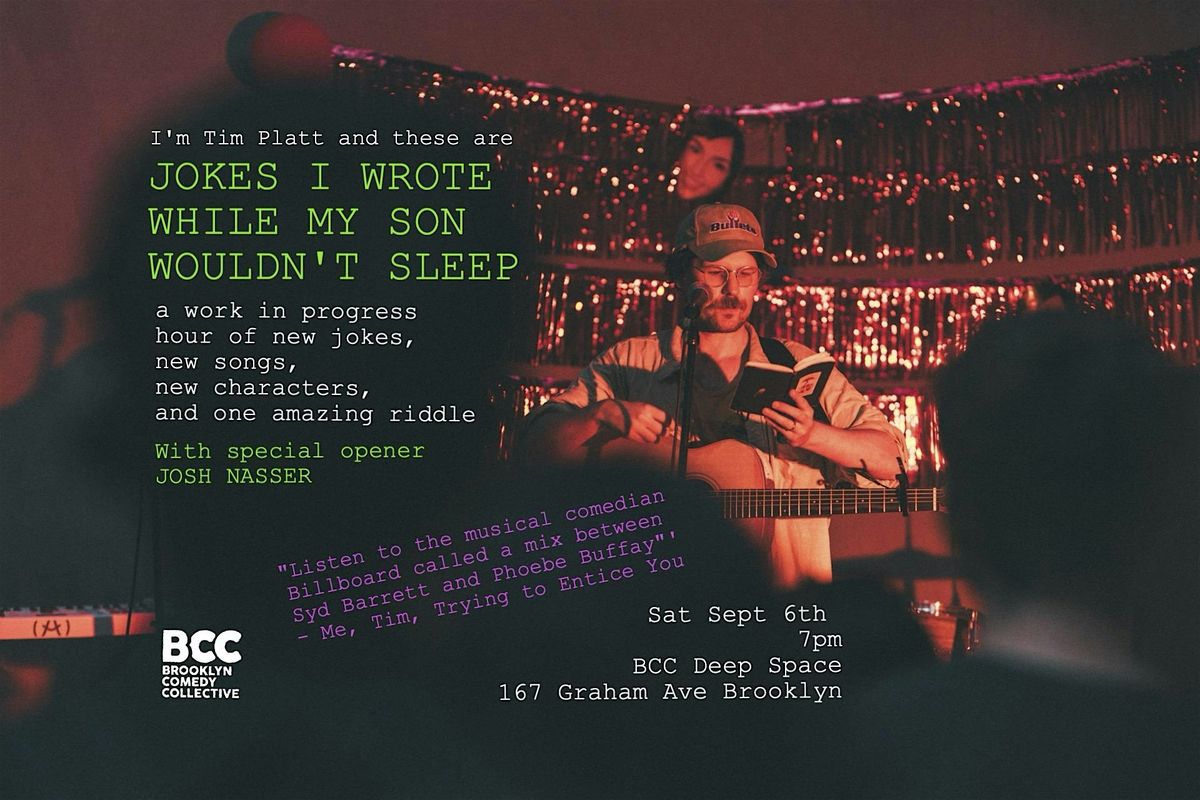 Jokes I Wrote While My Son Wouldn’t Sleep, 6 September | Event in Brooklyn | AllEvents
