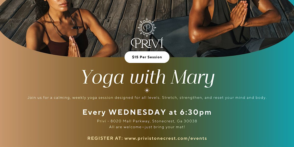Weekly Yoga Class with Instructor Mary | Event in Stonecrest | AllEvents