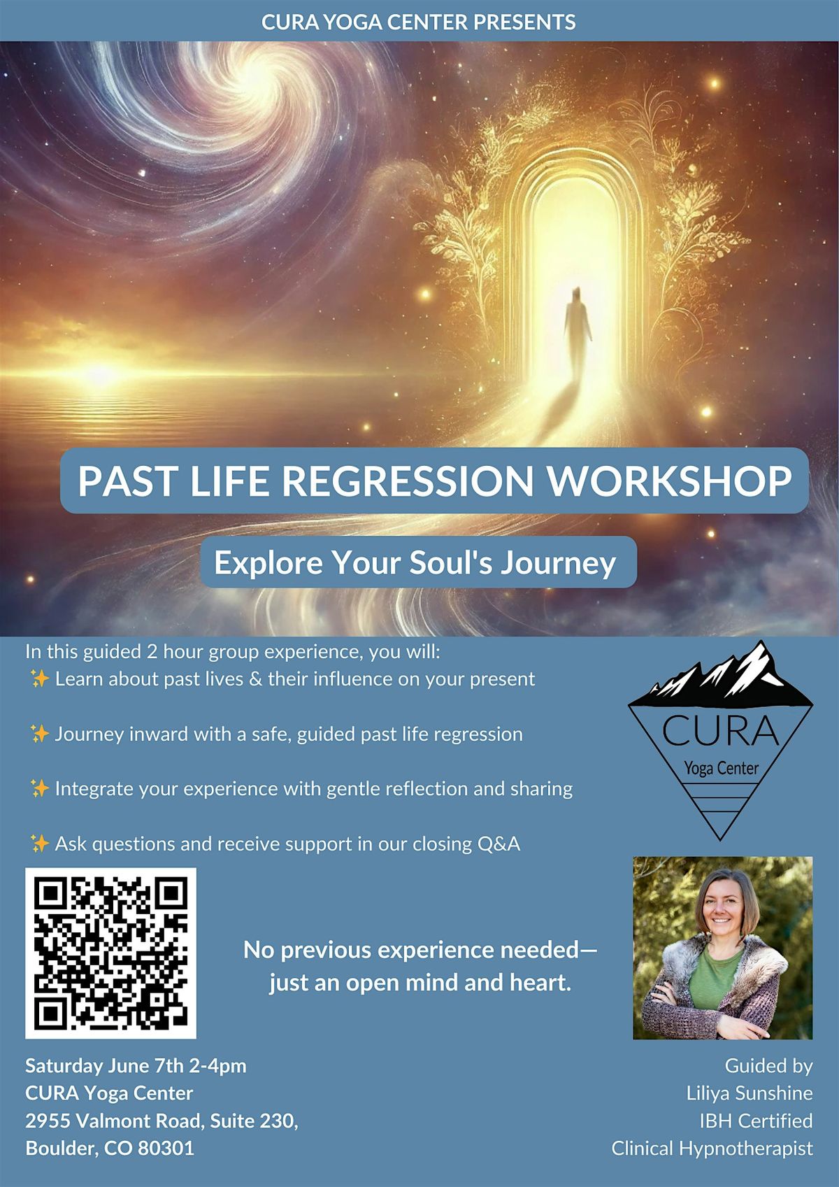 Guided Past Life Regression Workshop, 7 June | Event in Boulder | AllEvents