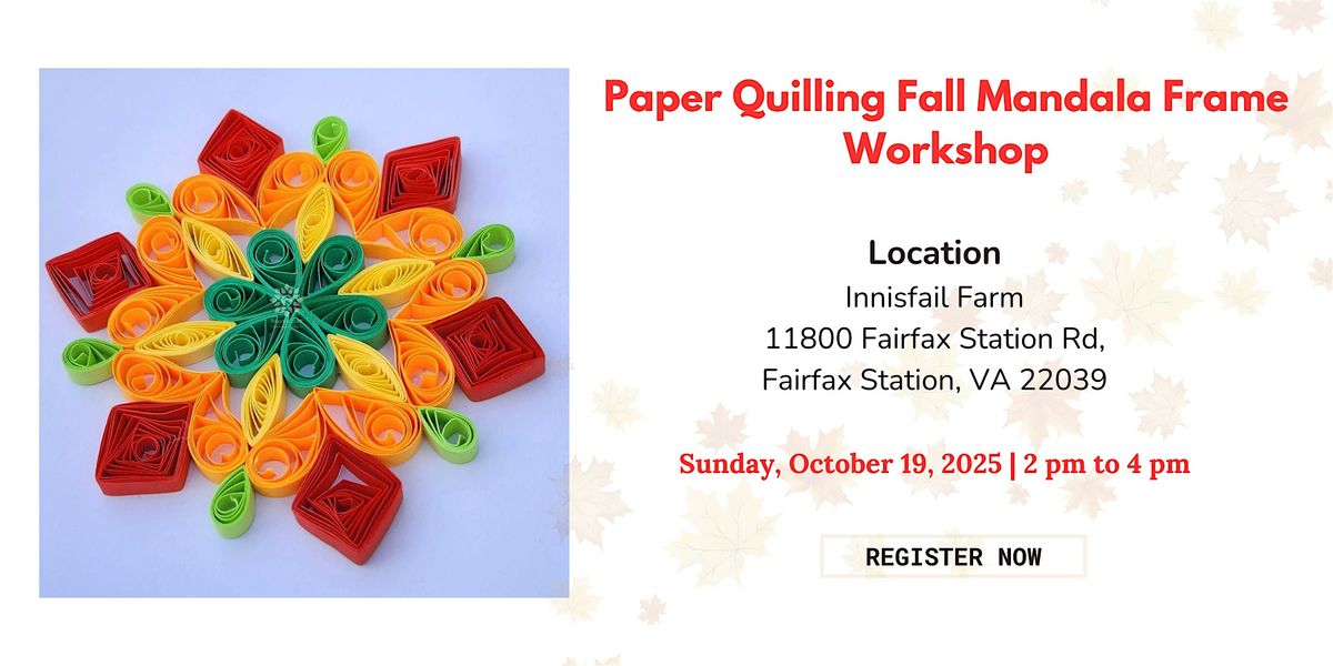 Fall-Themed Paper Quilling Mandala Frame Workshop, 19 October | Event in Fairfax Station | AllEvents