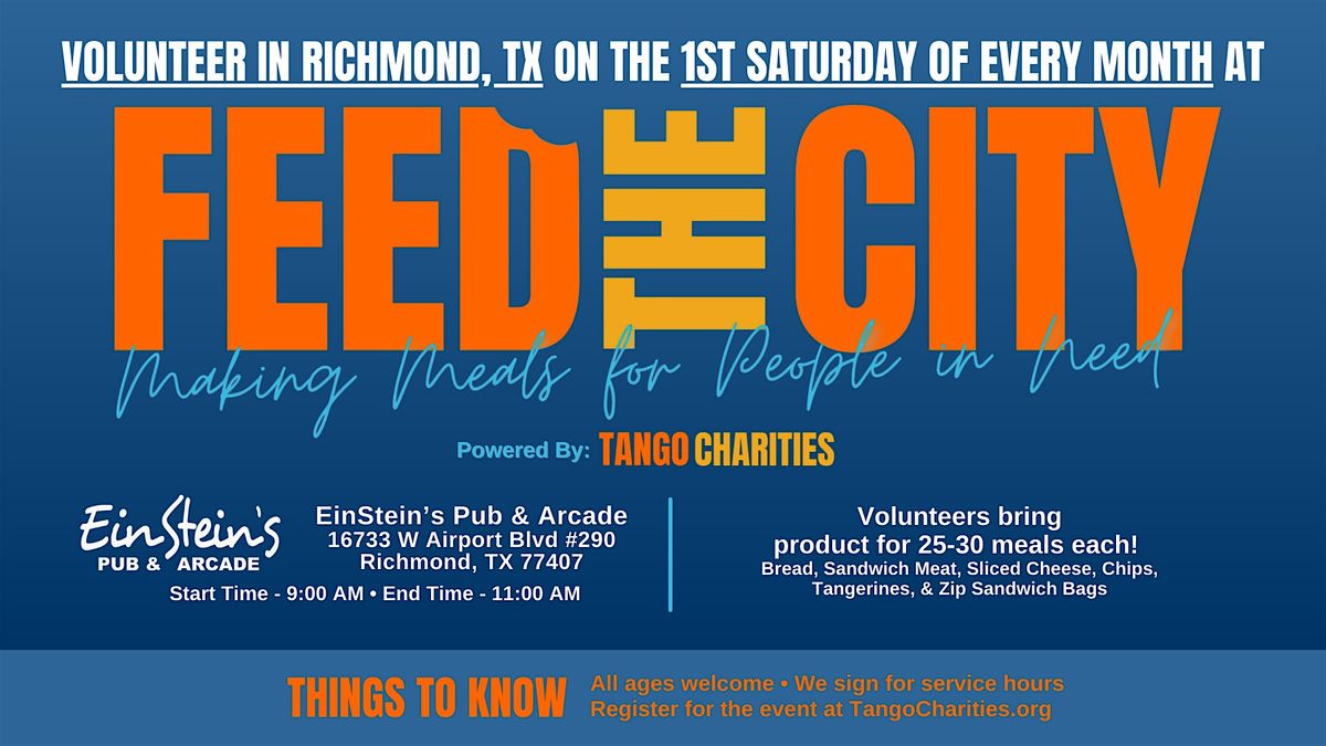 Feed The City Richmond: Making Meals for People In Need | Event in Richmond | AllEvents