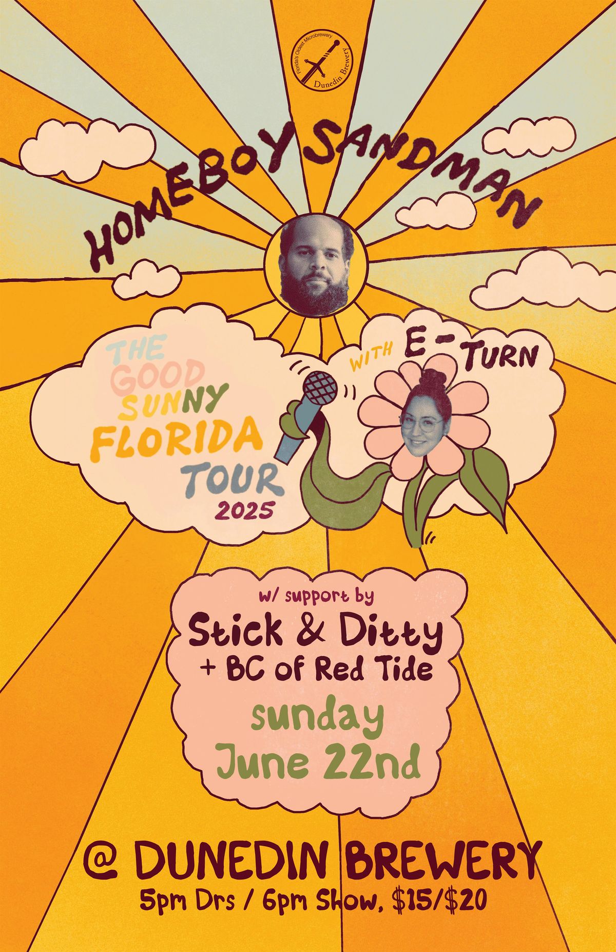 Homeboy Sandman with E-Turn, Stick & Ditty, & B.C., 22 June | Event in Dunedin | AllEvents