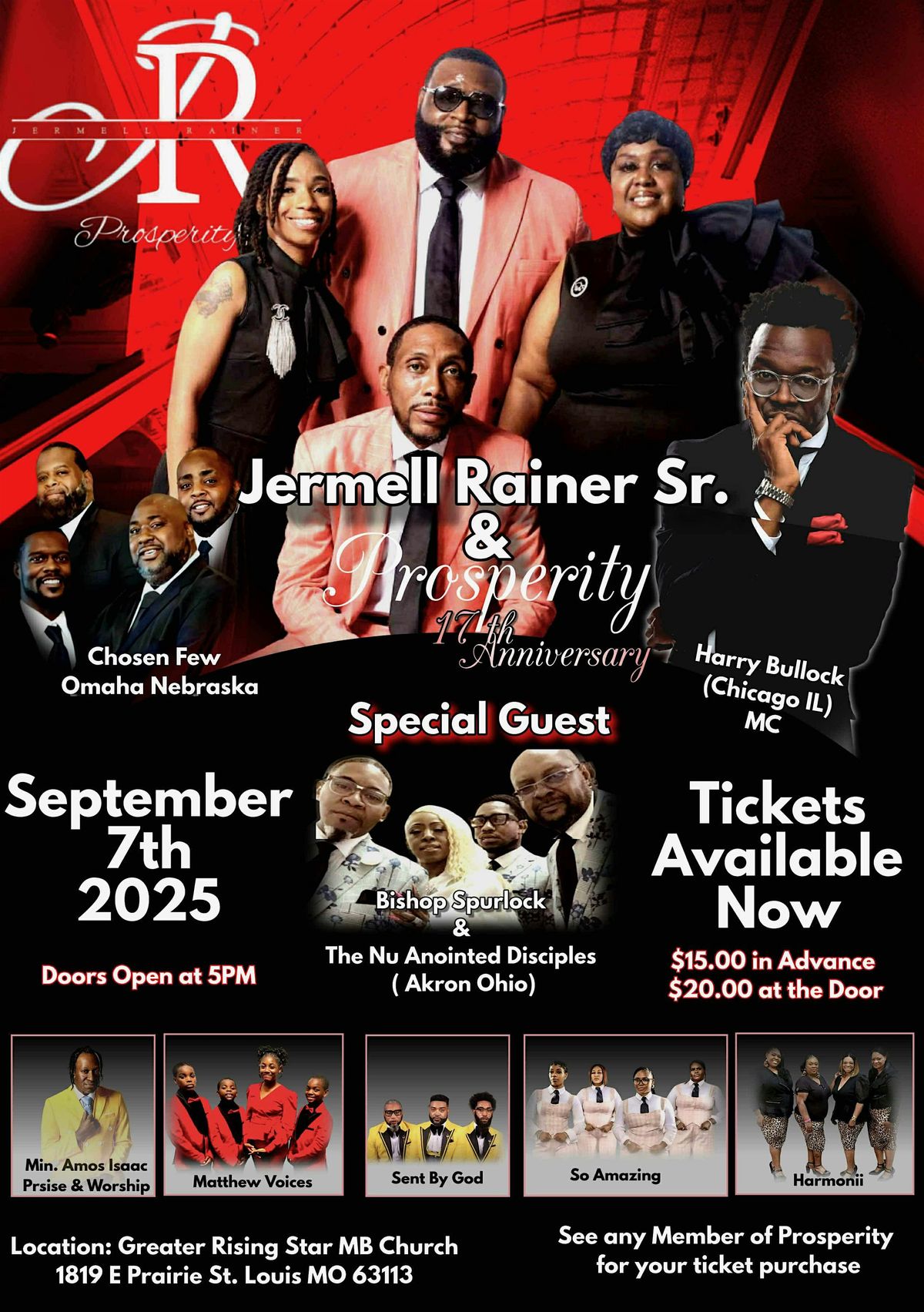 Jermell Rainer Sr and Prosperity 17yr Anniversary, 7 September | Event in St. Louis | AllEvents