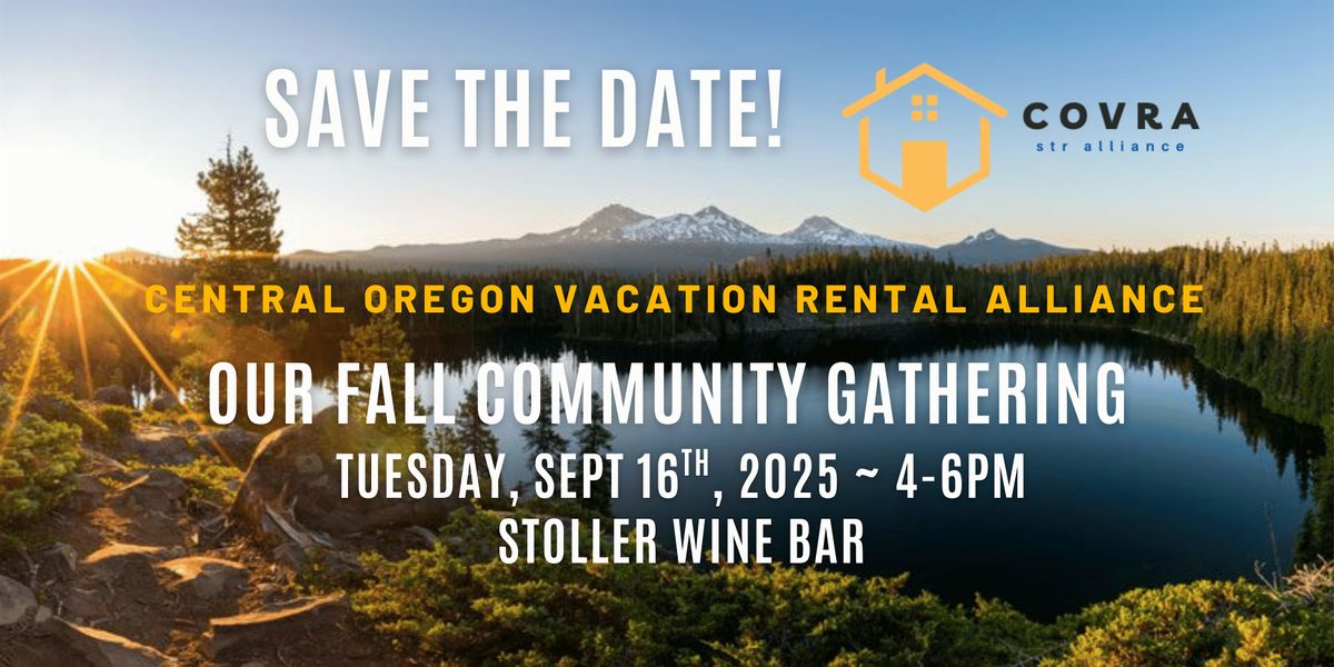 COVRA - Central Oregon Vacation Rental Alliance Fall 2025 Event, 16 September | Event in Bend | AllEvents