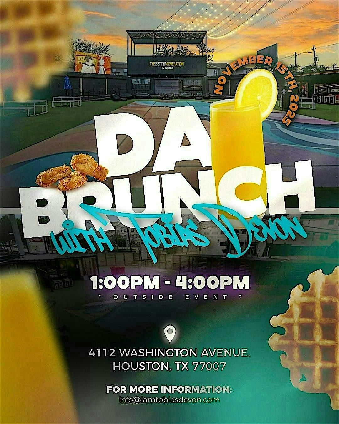 Da Brunch with Tobias Devon, 15 November | Event in Houston | AllEvents