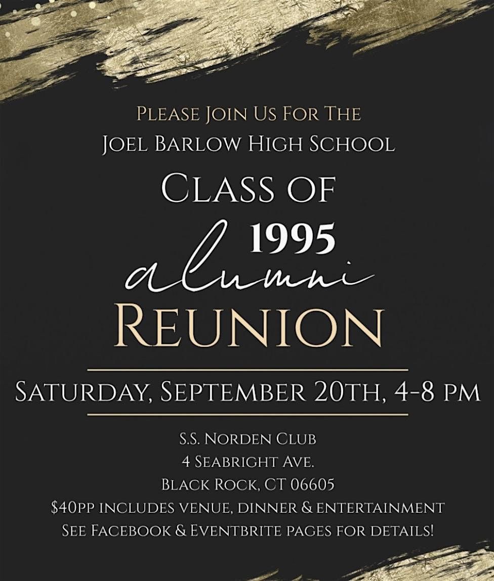 Joel Barlow High School 30th Reunion!, 20 September | Event in Bridgeport | AllEvents